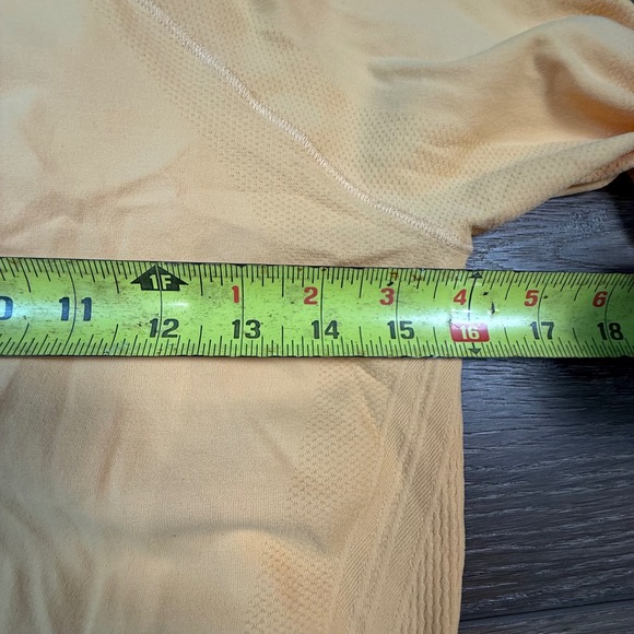 Athleta Girl Power Up Seamless Long Sleeve Top Orange L/12 Athletic Everyday - Picture 9 of 12